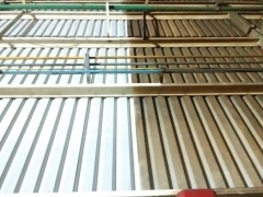 Corrurgated aluminum factory ceiling
